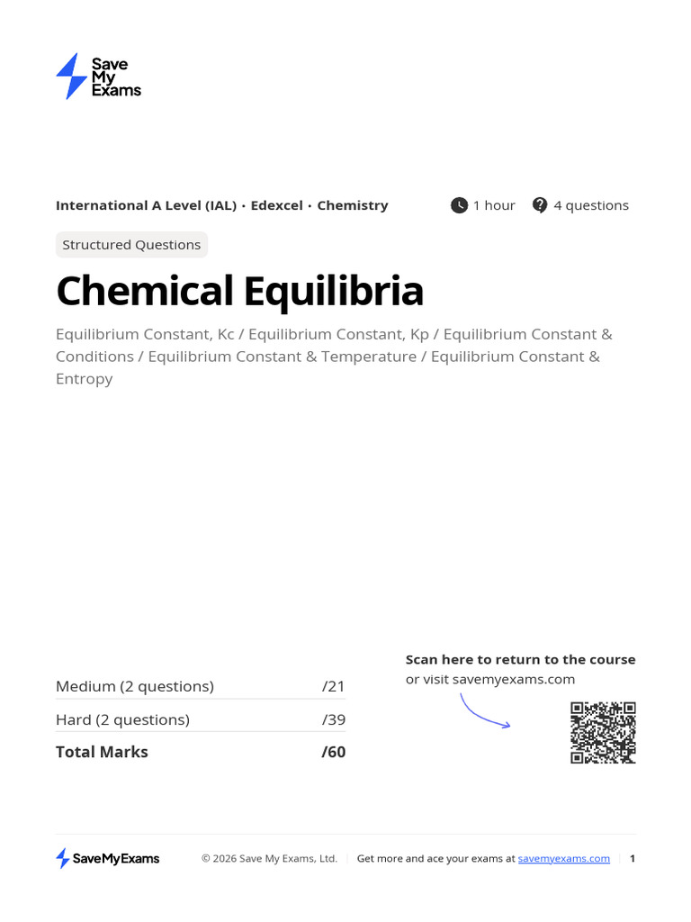 4 4 Chemical Equilibria HCsqBmtcy362b6Tf | PDF | Chemical Equilibrium ...