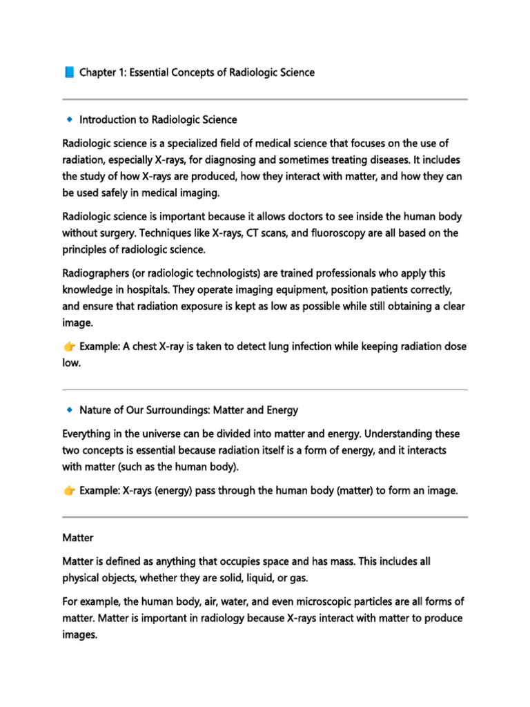 Short Notes Radiology | PDF | Atoms | Electromagnetic Radiation
