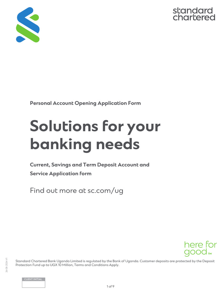 ug-scb-personal-clients-application-form | PDF | Employment | Banks
