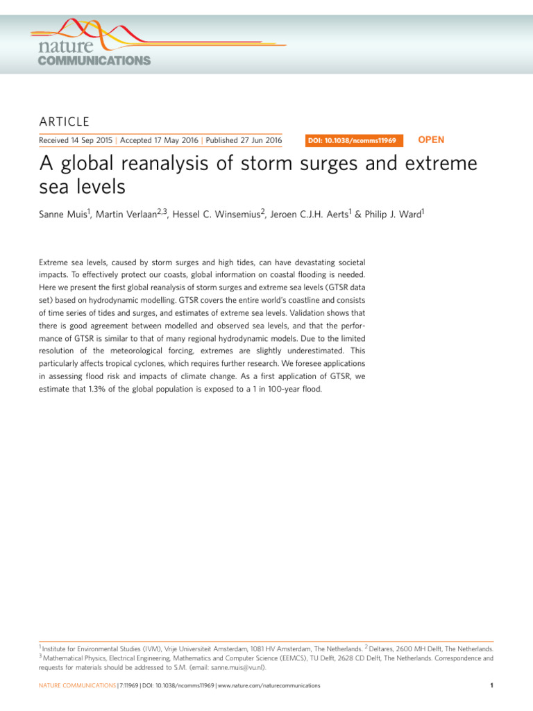 N Comms 11969 | PDF | Storm Surge | Flood