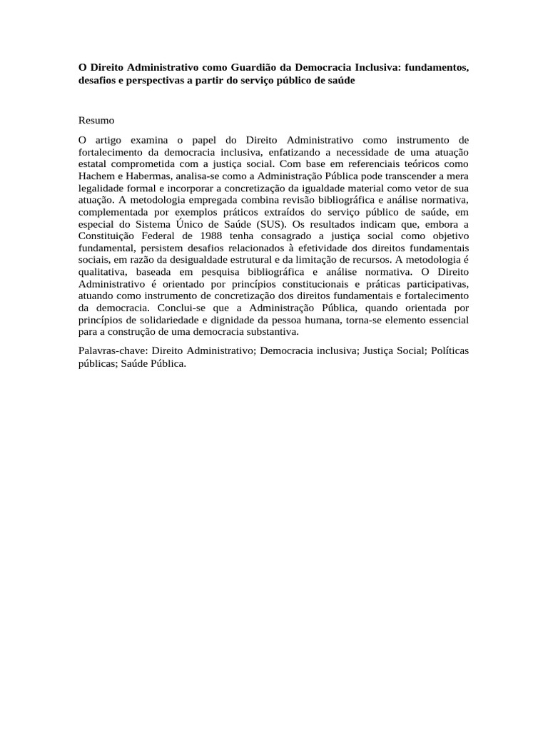 Artigo Simioni Estruturado | PDF | Democracia | Ideologias Políticas