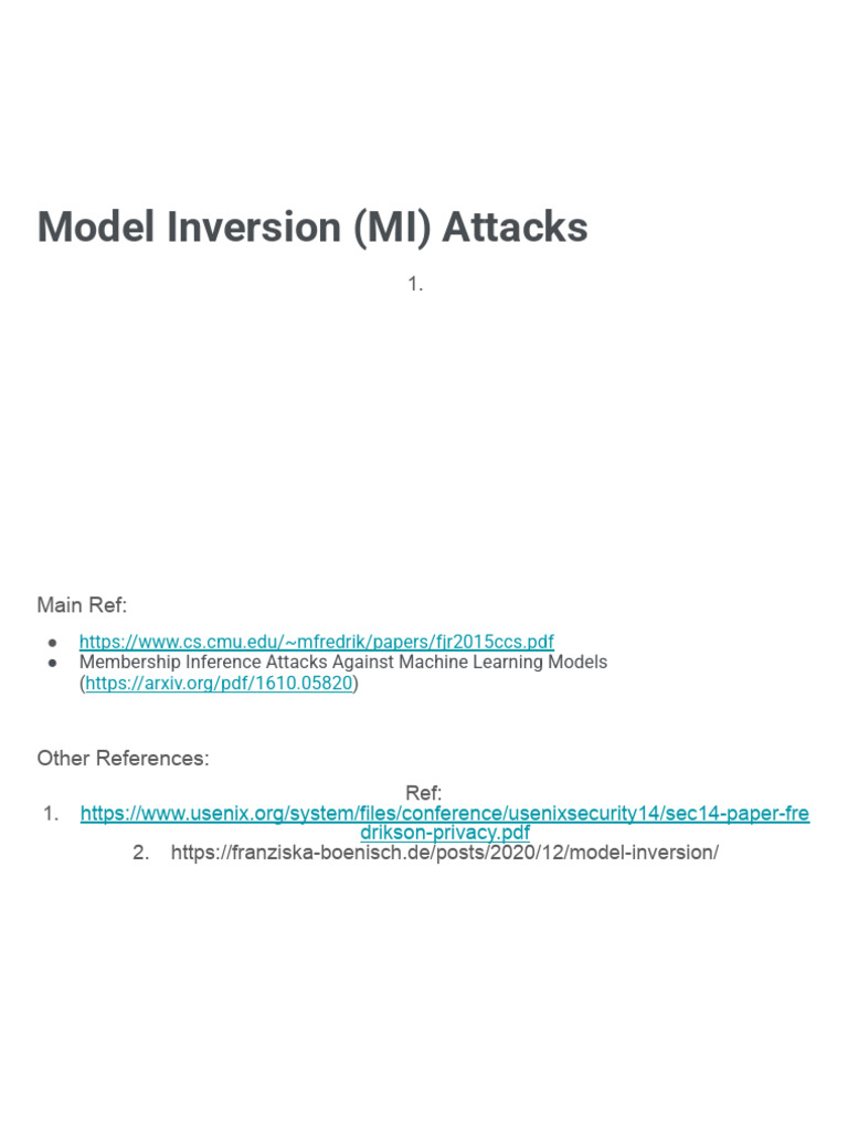 10 Model Inversion Membership Attacks | PDF | Machine Learning ...