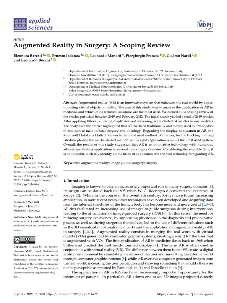 applsci-12-06890-v2 | PDF | Augmented Reality | 3 D Computer Graphics