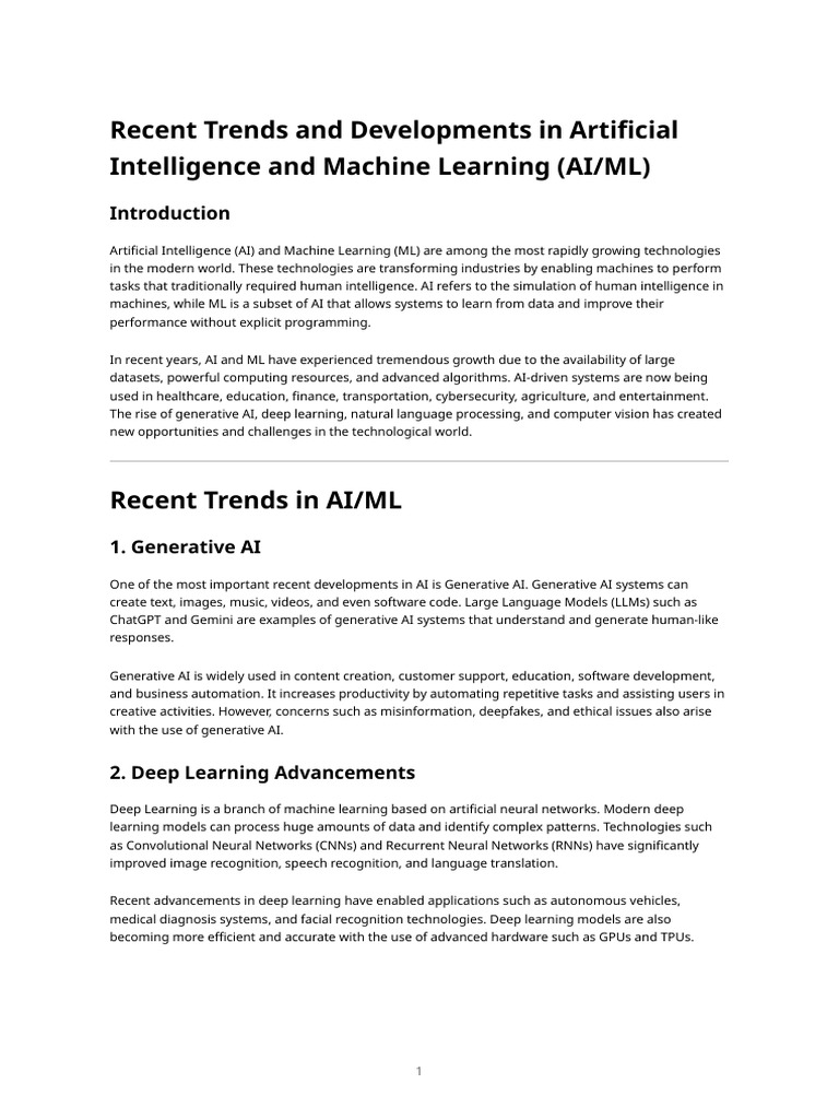 Aiml Recent Theory Two Pages | PDF | Artificial Intelligence ...