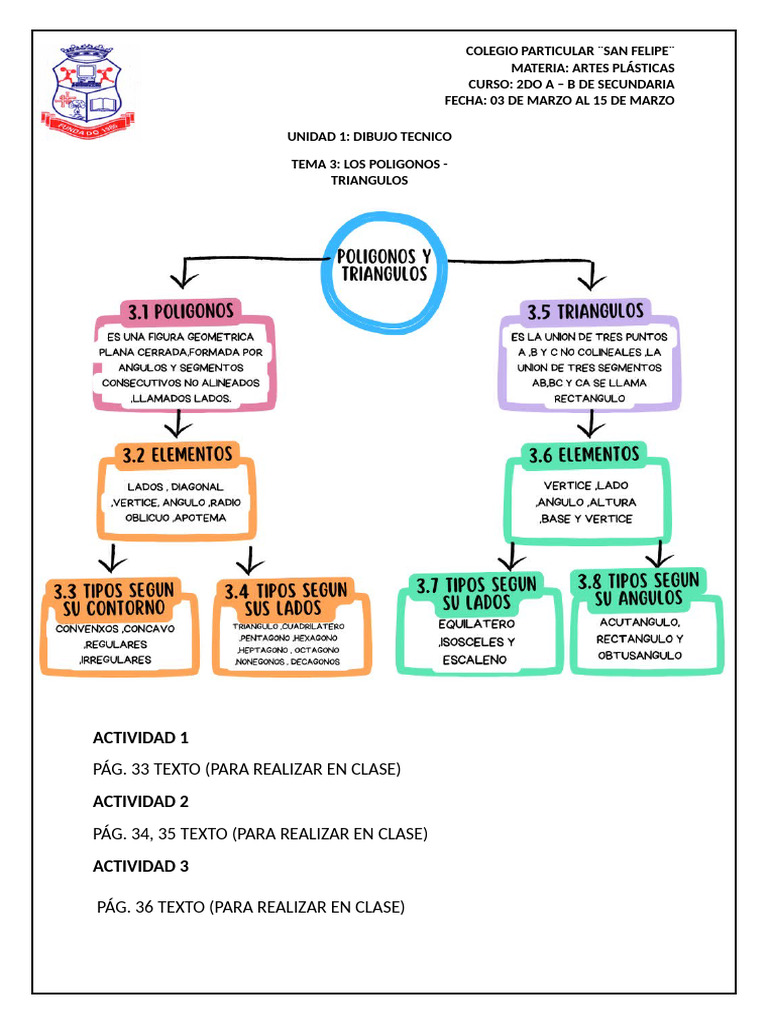 TEMA 3 Poligono-rectangulo 2do Sec | PDF