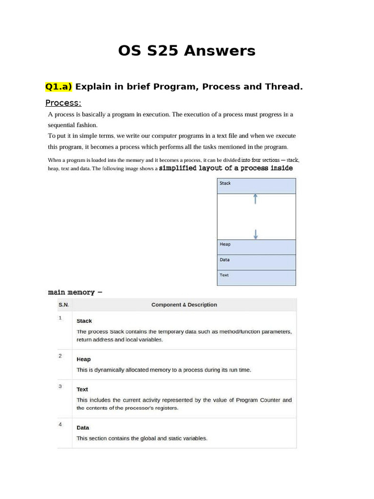 OS S25 Answers | PDF | Directory (Computing) | Thread (Computing)