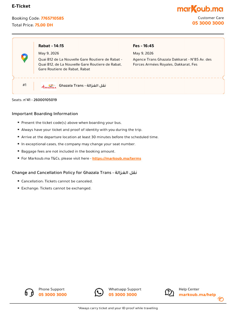 Markoub-7765710585-eTicket | PDF