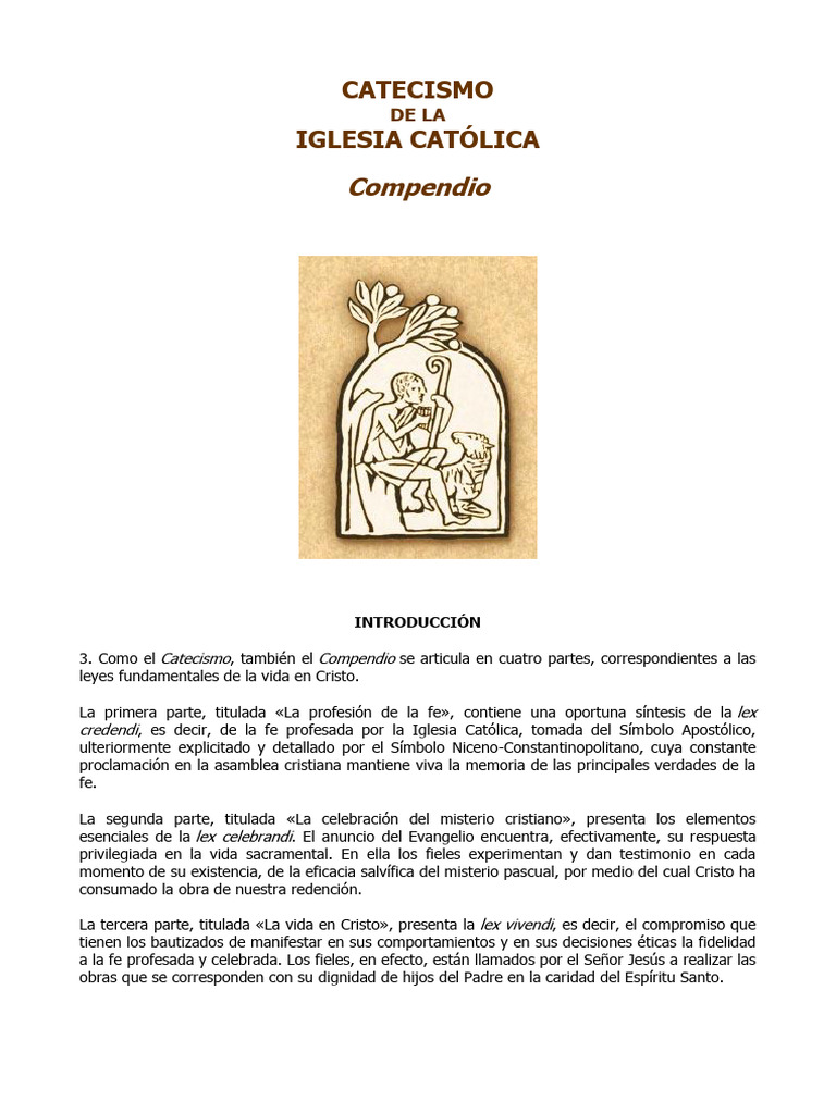 2 Catecismo de La Iglesia Catolica Compendio Parte I | PDF | Cristo ...