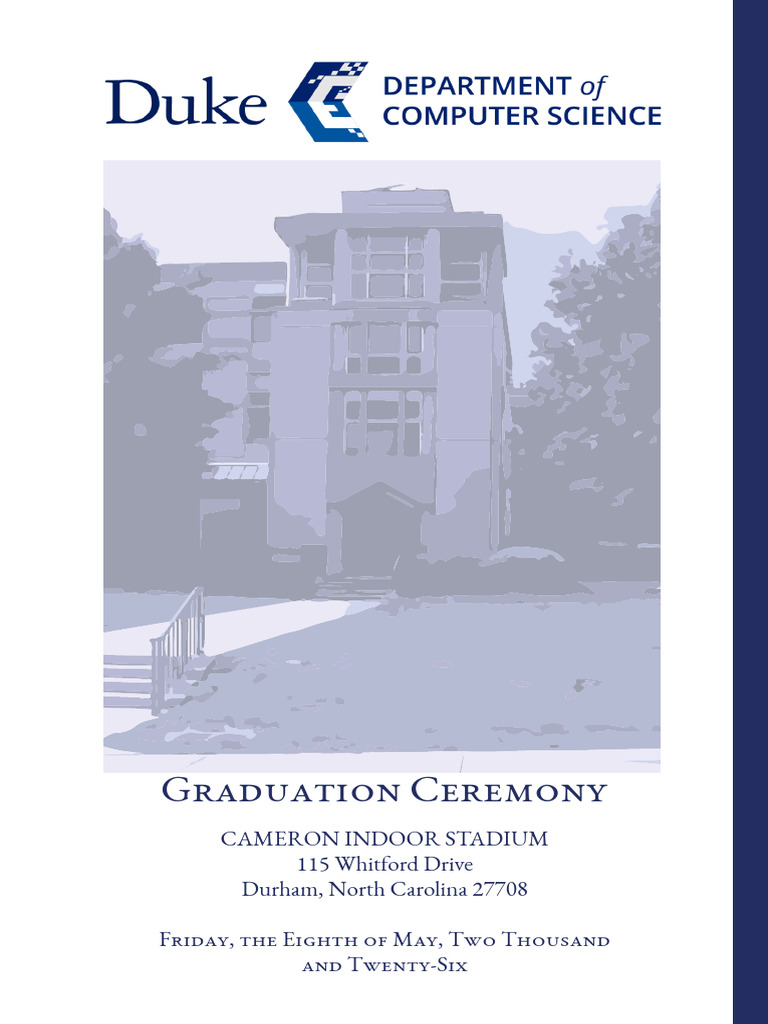 Duke CS Spring 2026 Graduation Program | PDF