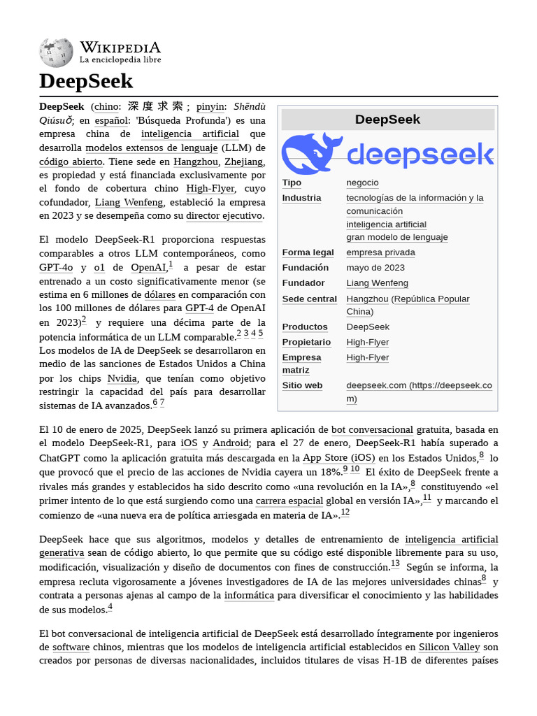 Deep Seek | PDF | Inteligencia artificial | Inteligencia (IA) y semántica