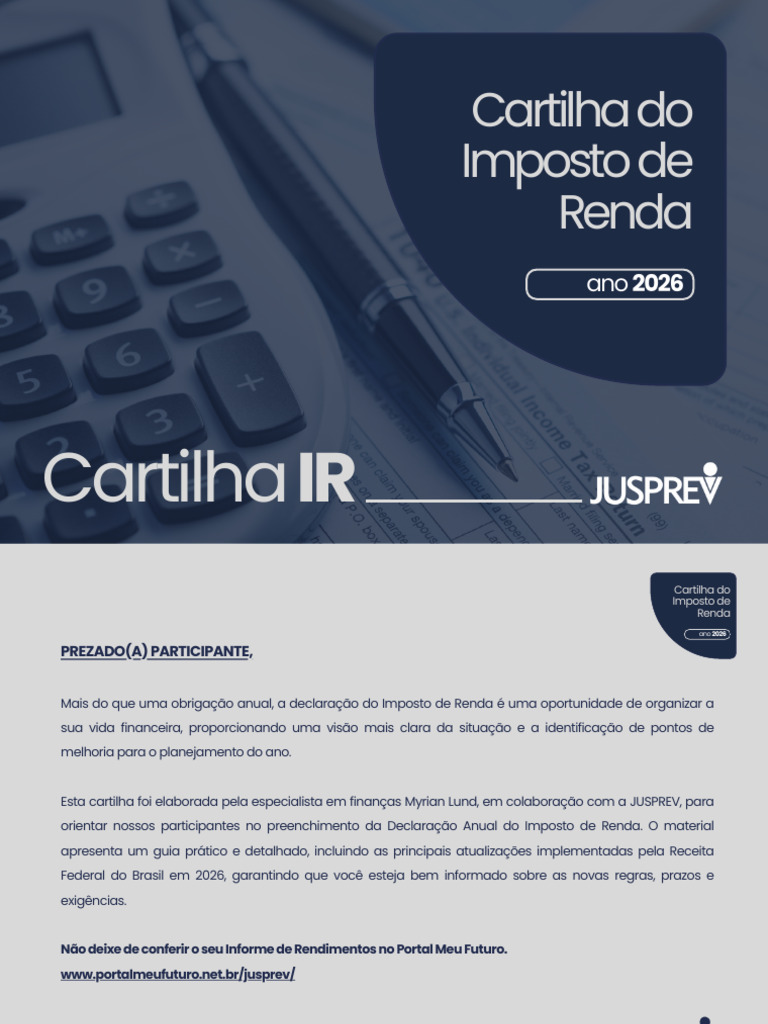 Cartilha IR 2026 2 | PDF | Impostos | Imposto de Renda
