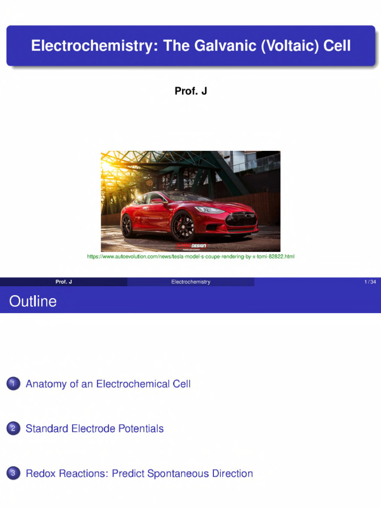 1 Galvanic Cells PDF | PDF | Electrochemistry | Anode