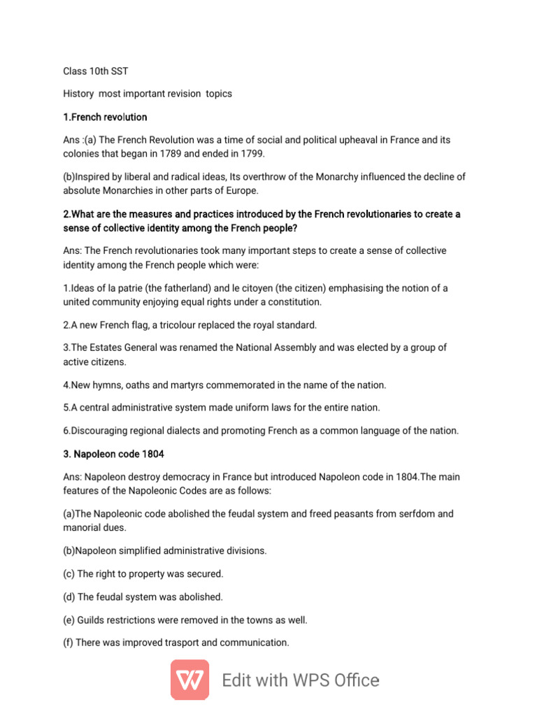 History Important Questions With Solutions | PDF | Mahatma Gandhi