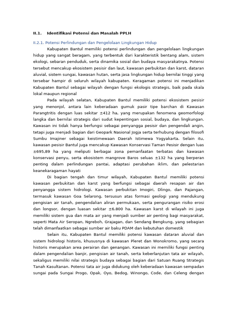 Identifikasi Potensi Dan Masalah PPLH | PDF