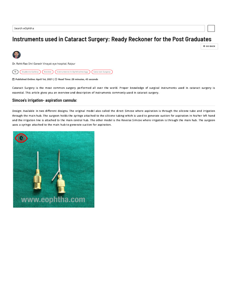 Instruments Used in Cataract Surgery_ Ready Reckoner for the Post ...
