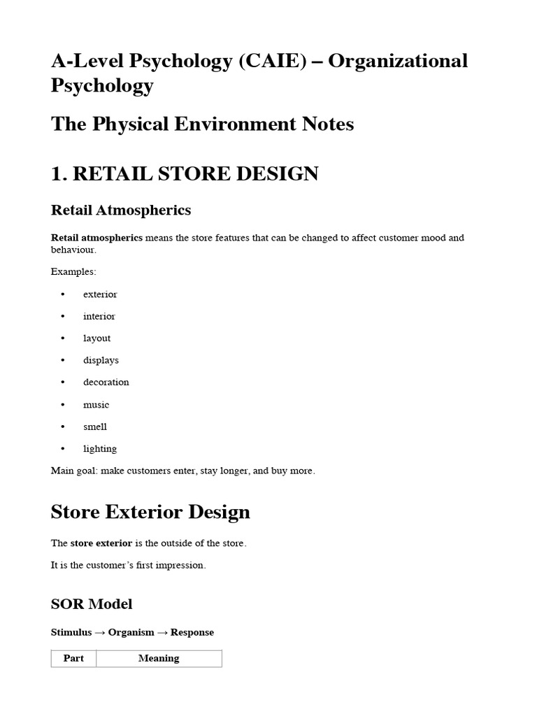 consumer - physical environment | PDF | Taste | Odor