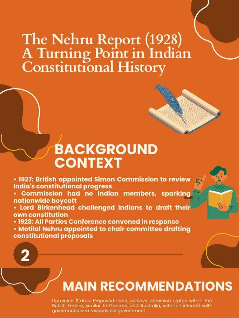 The Nehru Report (1928) A Turning Point | PDF | Partition Of India ...