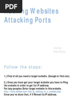 Hacking Websites Attacking Ports: - Author Rishi Malve