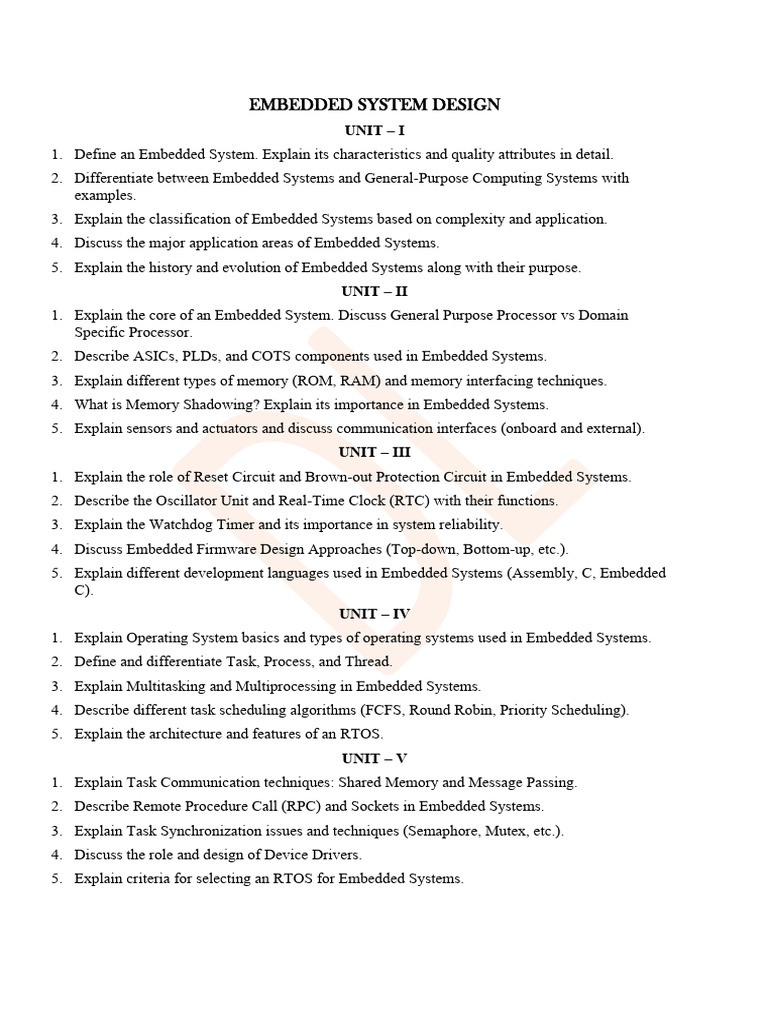 Embedded System Design | PDF