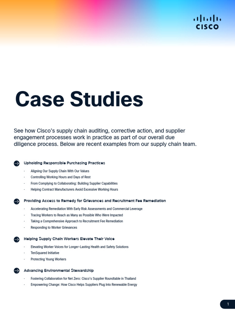 Supply Chain Case Studies | PDF | Supply Chain | Occupational Safety ...