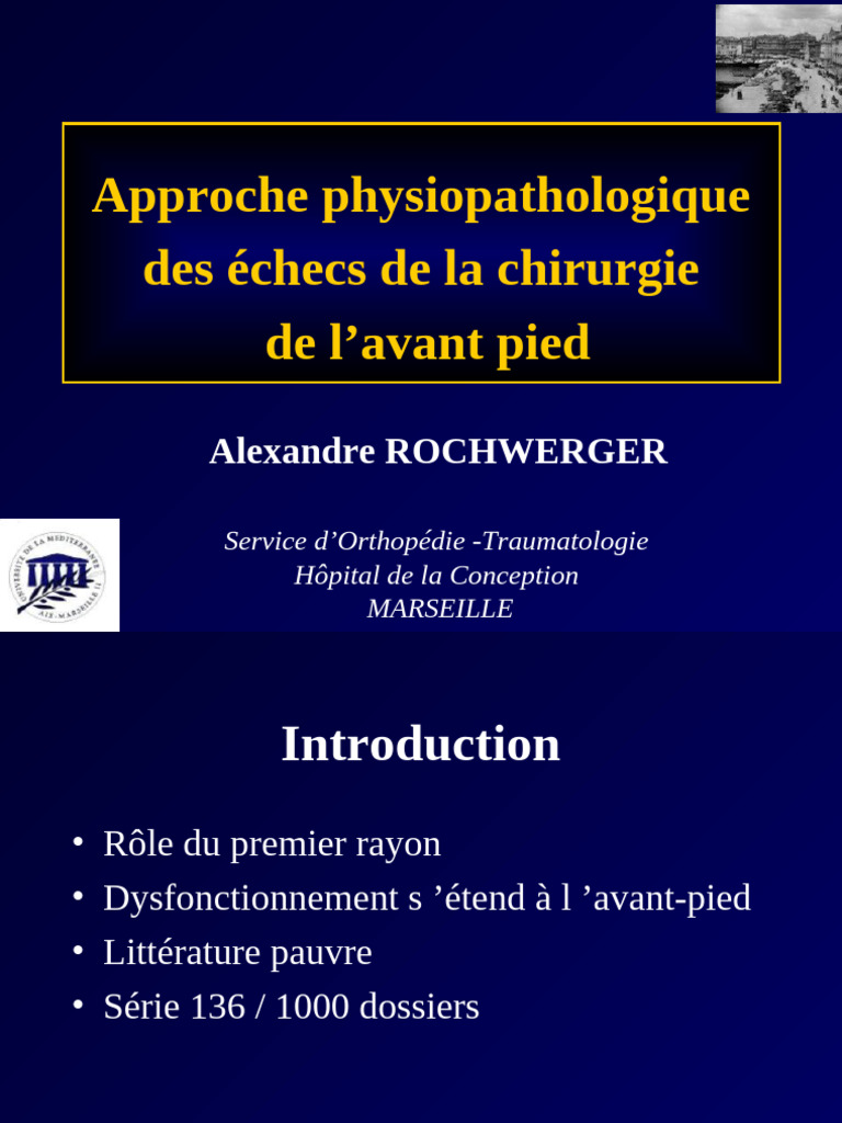 02-Rochwerger 2008 -Echec Avant.pied | PDF | Arthrose | Médecine clinique
