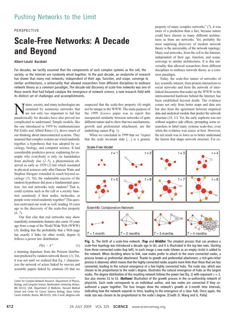 Barabasi Network Analysis | PDF | Applied Mathematics | Networks