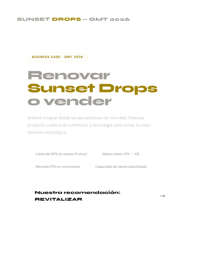 Sunset Drops Propuesta | PDF