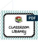 Classroom Library Label