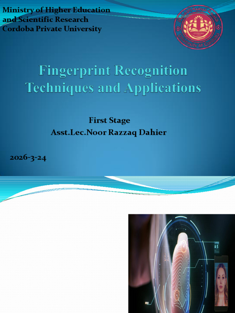 2 Fingerprint Recognition Techniques and Applications . | PDF