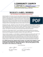 Wesley Jarell Morris Licensing Service 