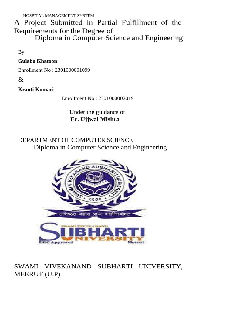 Hospital Management Systems | PDF | Databases | My Sql