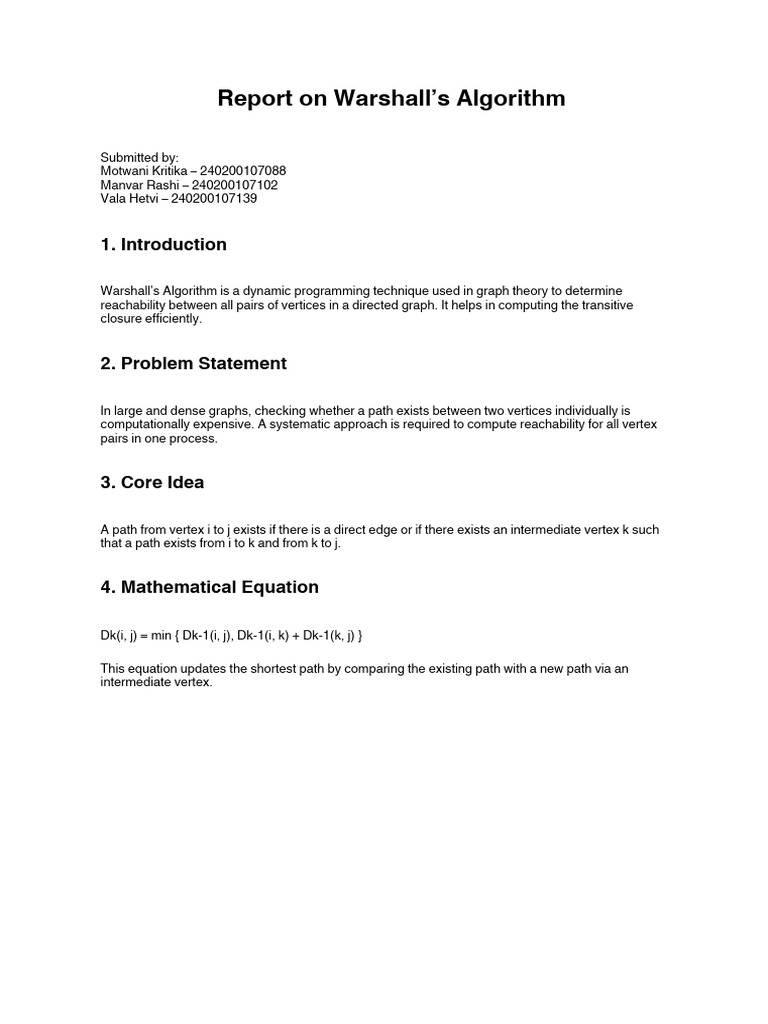 Warshall Algorithm Detailed Report.pdf 20260504 103957 0000 | PDF