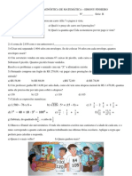 Avaliacao Diagnostico 7 Ano - Turma B