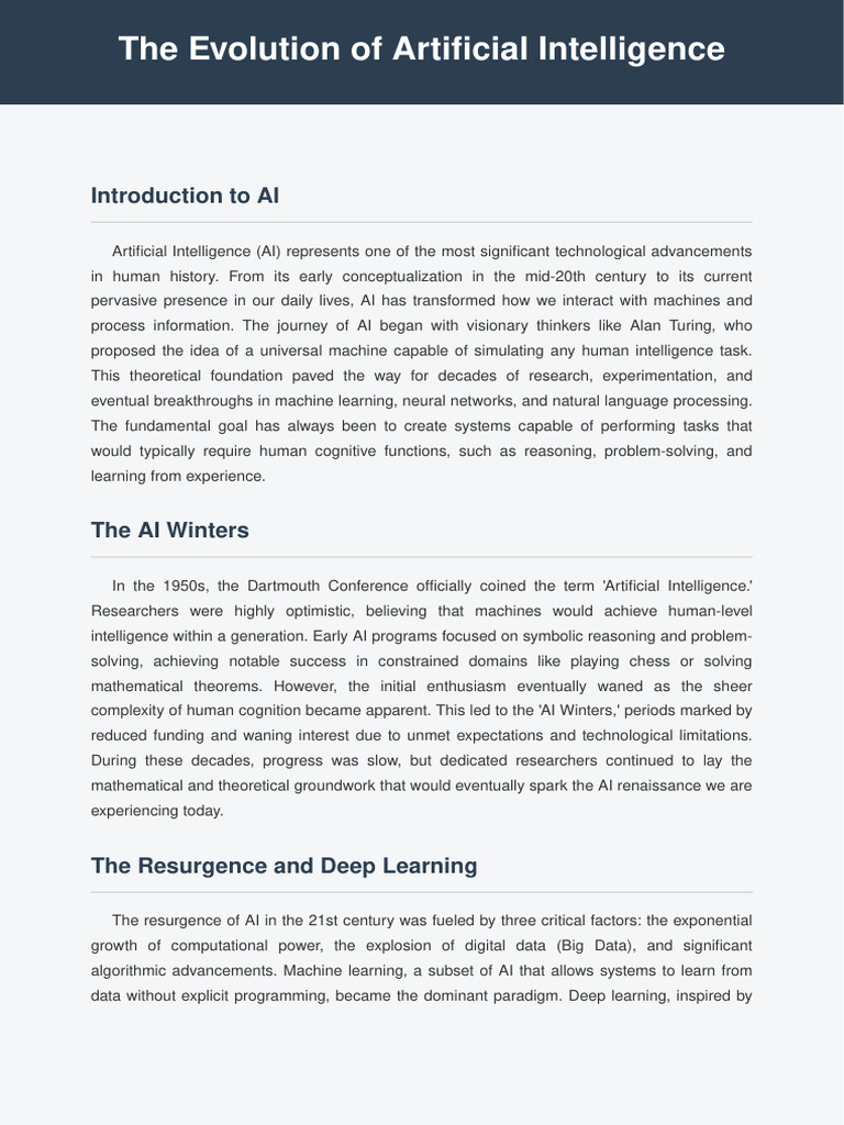 Artificial Intelligence Evolution | PDF | Artificial Intelligence ...