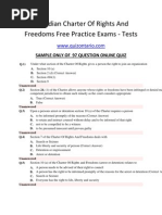 Canadian Charter of Rights and Freedoms Free Practice Exams - Tests