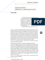 Los Generos Discursivos y La Ensenanza de La Composicion Escrita F Zayas