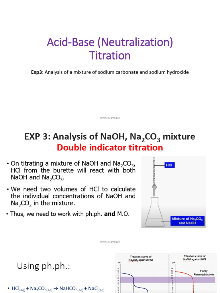Analysis of a mixture of sodium carbonate and sodium hydroxide | PDF ...