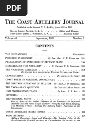 Coast Artillery Journal - Sep 1928