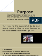 (I) Clauses of Purpose