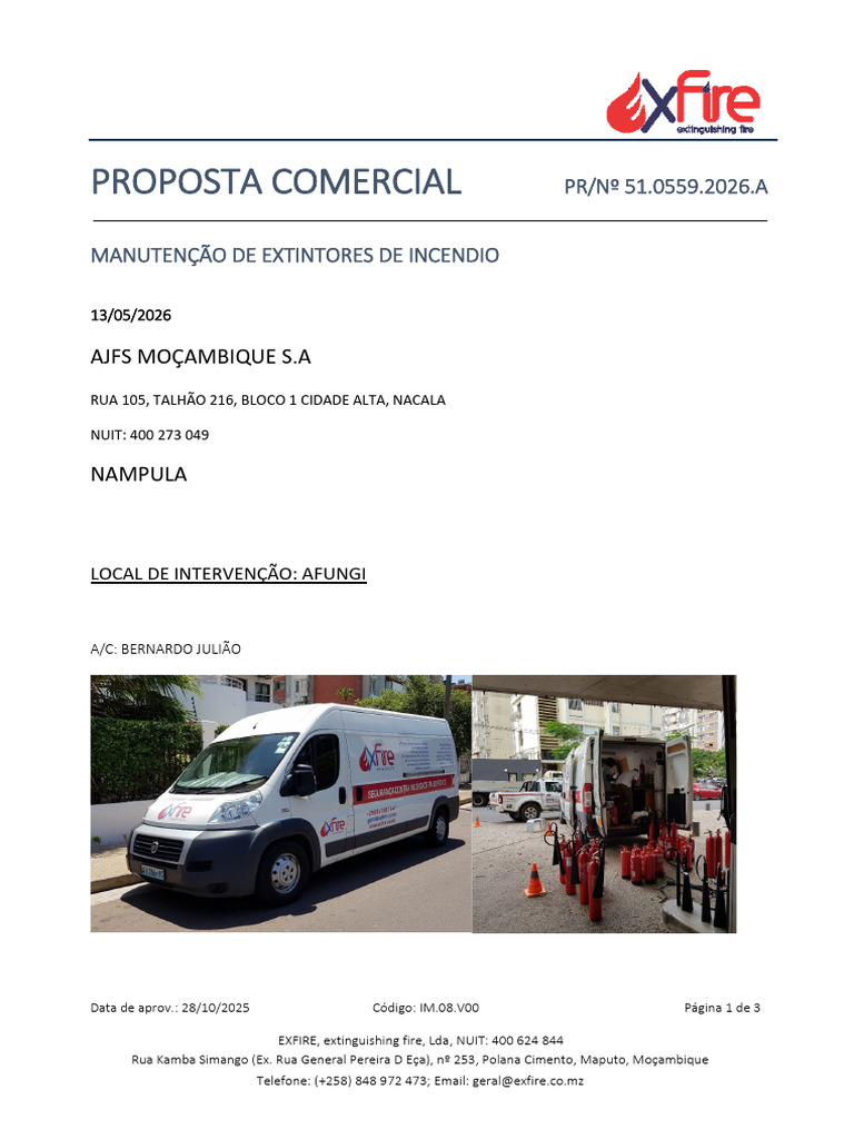 Oc 219-26-Vs-cc113 - Exfire Extinguishing Fire, Lda | PDF | Materiais ...