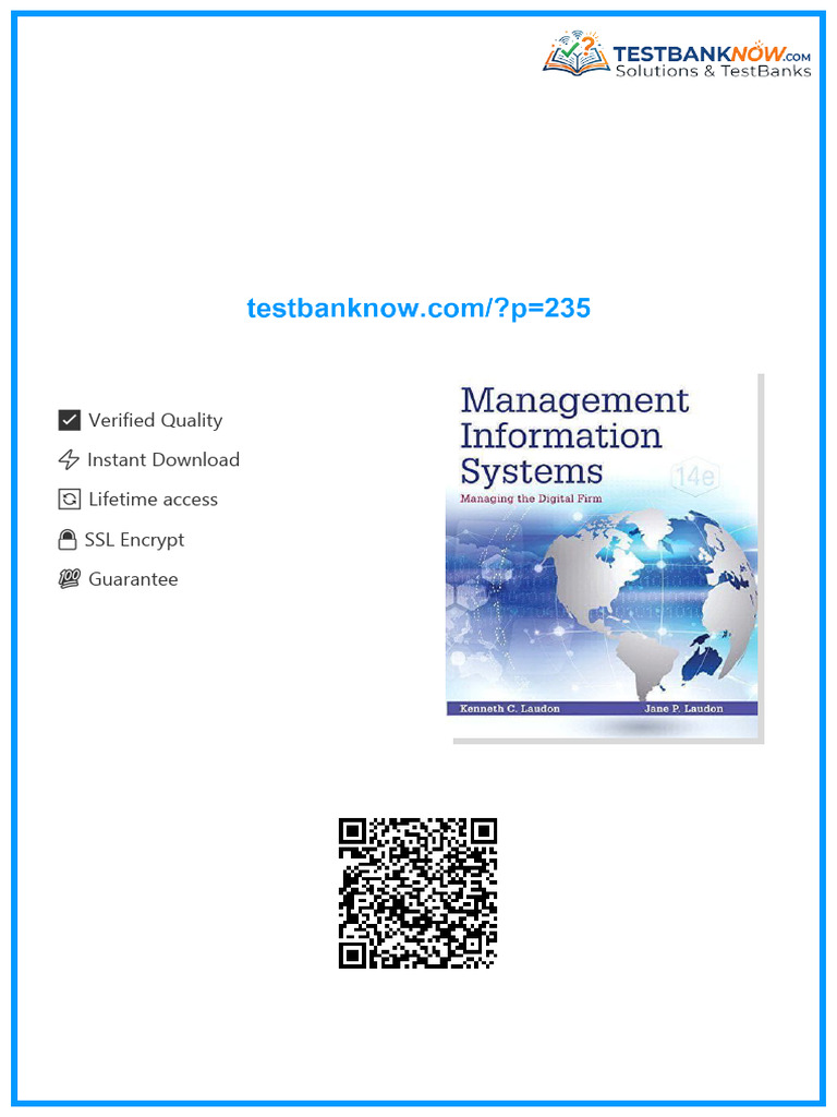 Management Information Systems Managing the Digital Firm Laudon 14th ...