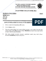 Johor 2012 TRIAL English Paper 1