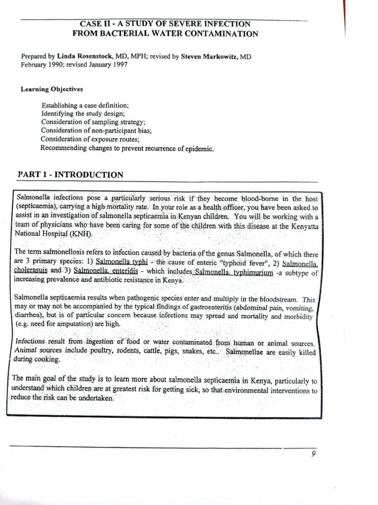 Epidemiology. Practical | PDF