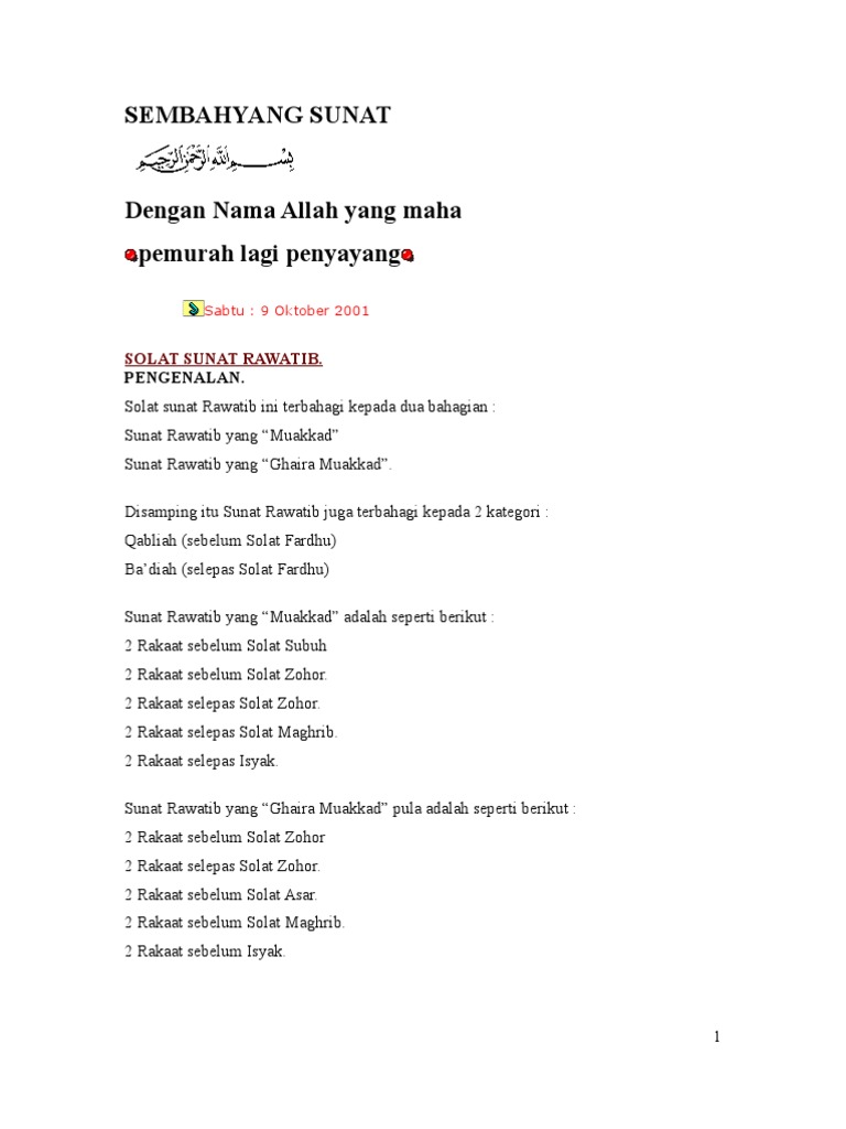 Sembahyang Sunat Pdf