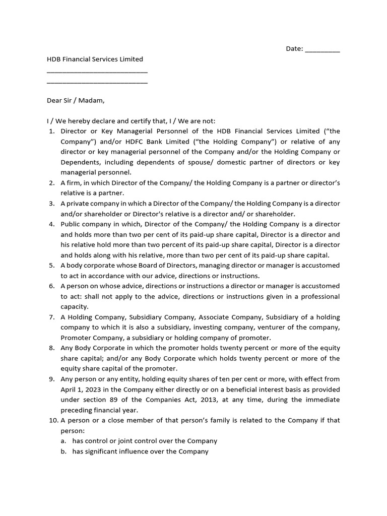 19. RPT Declaration | PDF | Companies | Chess Openings
