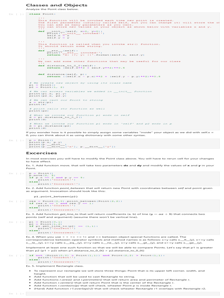 8. Classes and Objects | PDF | Parameter (Computer Programming) | Computing