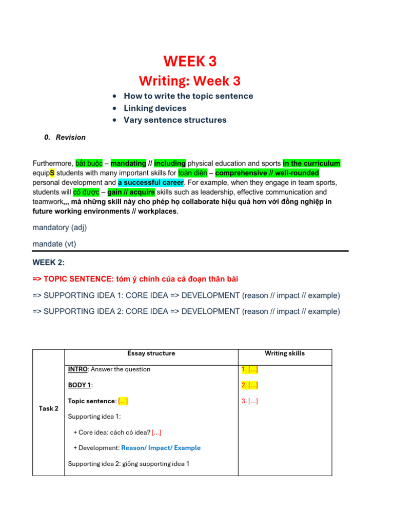 Bud Writing Week 3 | PDF