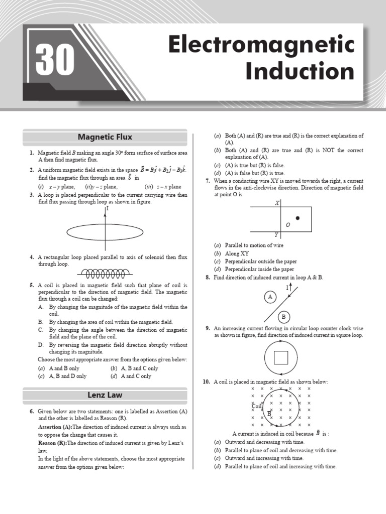Electromagnetic Induction | PDF | Electromagnetic Induction | Magnetic ...