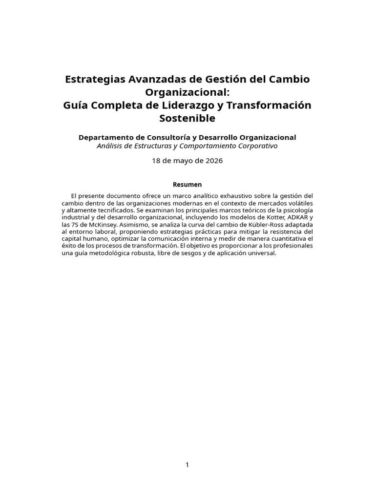 Estrategias de Gestión Del Cambio Organizacional | PDF | Sicología ...