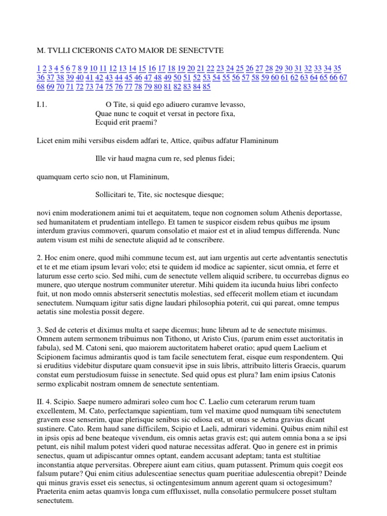Cicerone Cato Maior de Senectute (LT) PDF